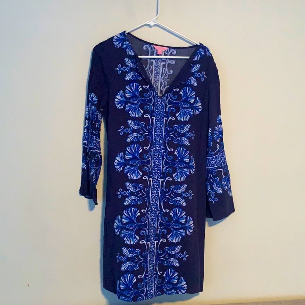 Lilly Pulitzer Navy Blue Dress, Size M